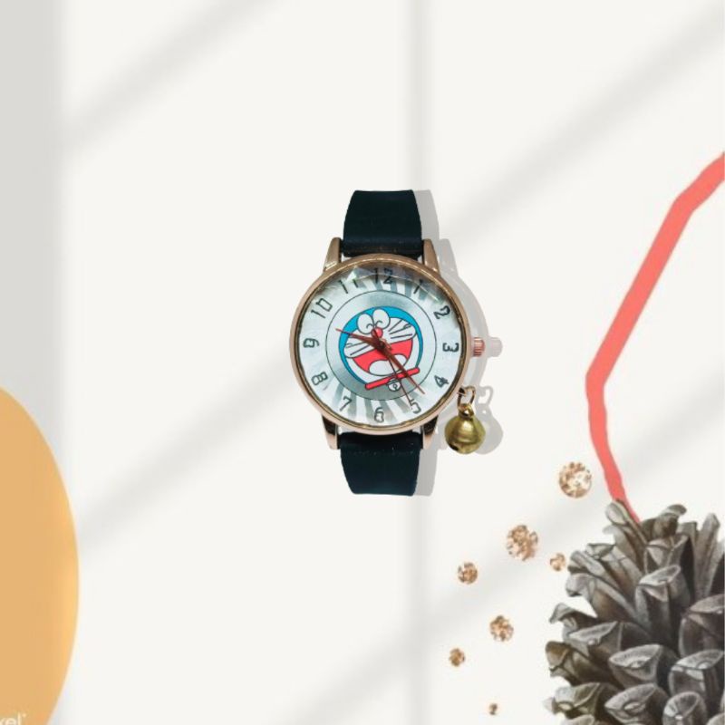 Jam tangan wanita silikon fashion Doraemon