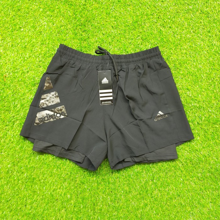 PRIA-LARI-CELANA- CELANA PENDEK LARI RUNNING - HITAM, XL -CELANA-LARI-PRIA.