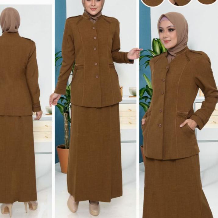 SALEE.. Baju Dinas Wanita Pemda Aceh Blazer PNS ASN Keki Seragam Pemda Khaki Wanita Baju Guru Co