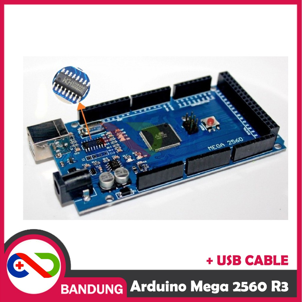 MEGA 2560 R3 CH340 COMPATIBLE BOARD + USB CABLE