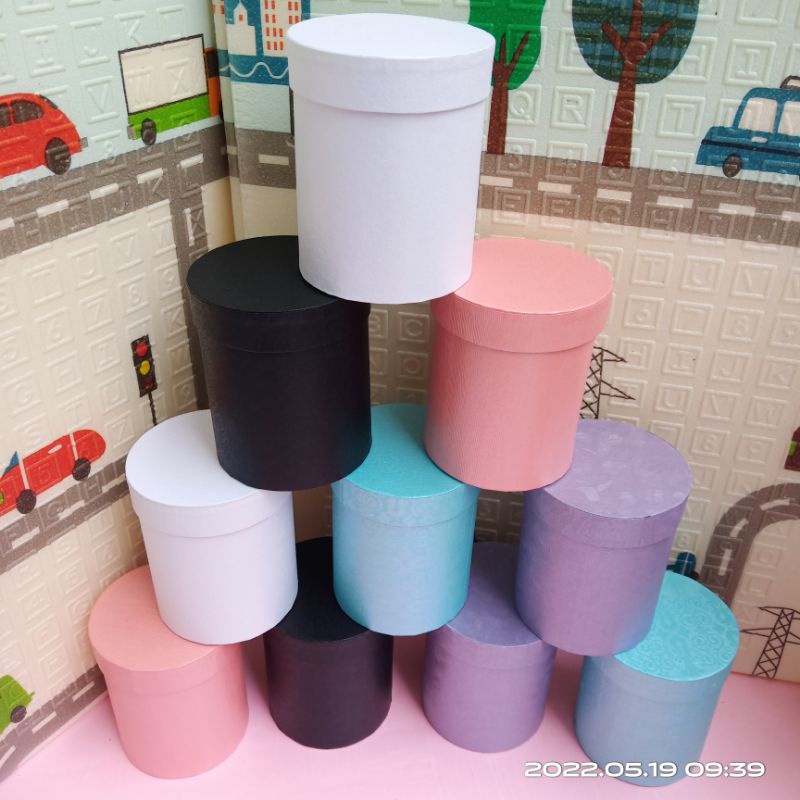 

Gift Box Bulat/ Round Flower Box/Bloom Box/Box Bunga D 8 T 10