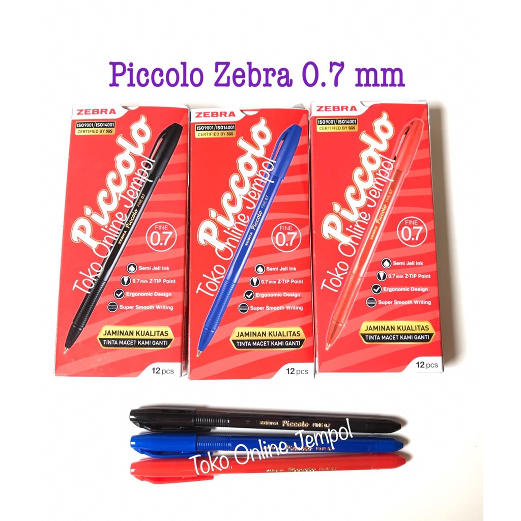 

satuan 0.7 Pulpen Piccolo Zebra Semi Gel Ink Pen Ballpoint 0,7 Jel Picolo Picollo ATK0889ZB