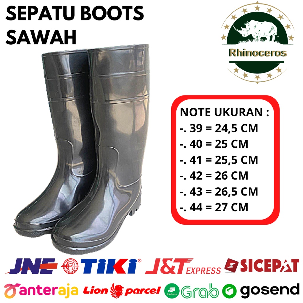 Sepatu Boots Karet Sepatu Sawah Petani Pendek Elastis