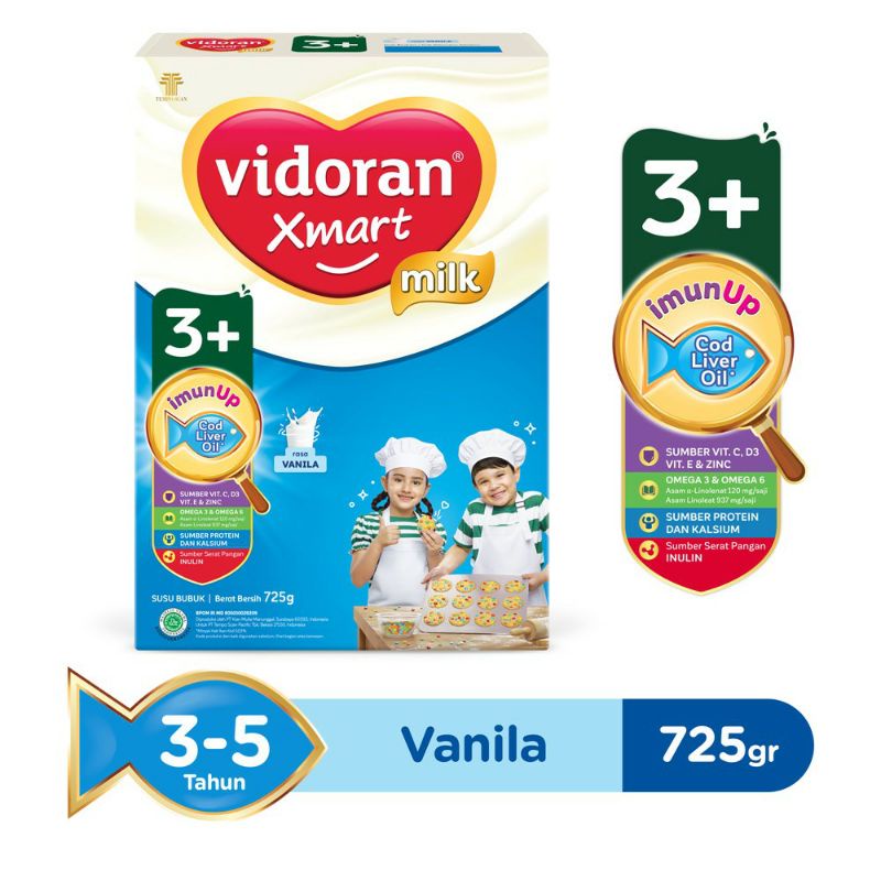 Vidoran Xmart 3+ Susu Pertumbuhan 2x725gr (1450gr)