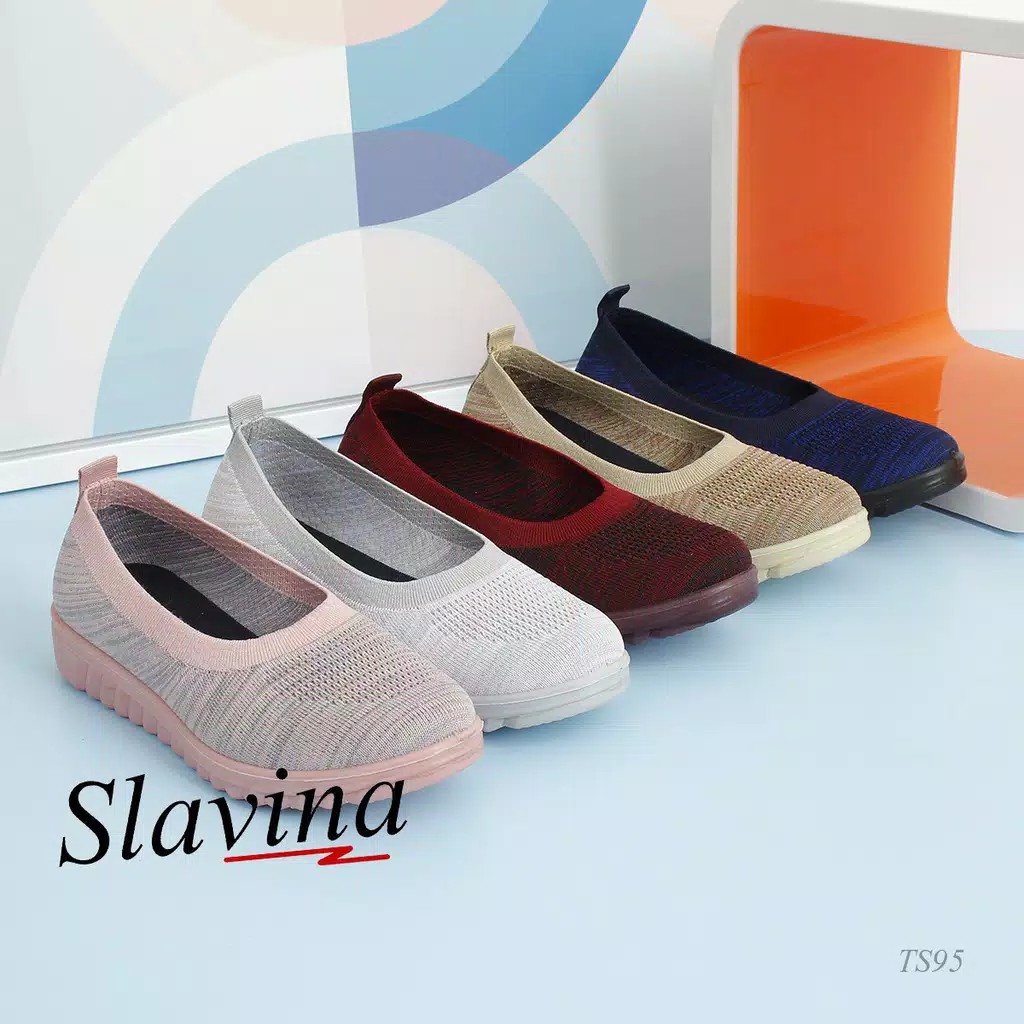 Sepatu Slip On Flyknit Slavina #95 / Slip On Slavina Wanita