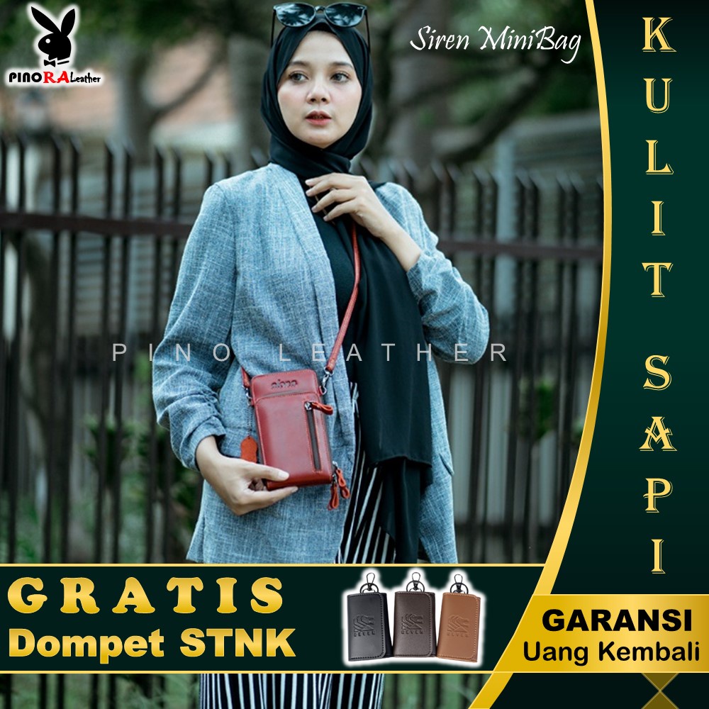 Tas Selempang Sling Bag Kulit Asli Kecil Mini Bag HP Wanita Branded Original Alona Siren Leather