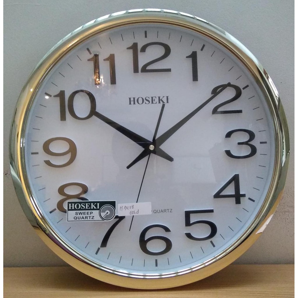 Jam Dinding Angka Tebal Besar / Wall Clock Hoseki H-9408