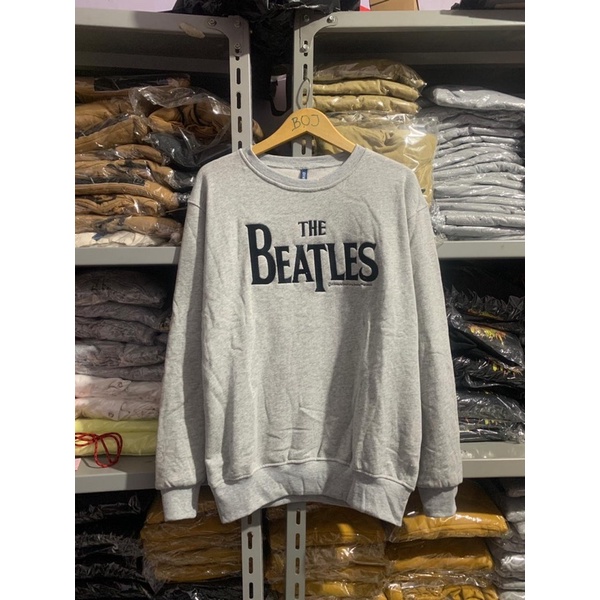 (COD) SALE!!! 9.9 Crewneck Sweatshirt Pria Wanita HnM Hogwarts The Beatles Abu Grey Jaket Unisex Cowok Cewek Full Tag