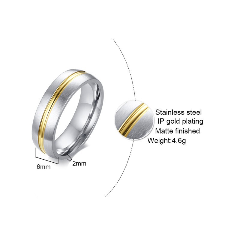 [ BARU ] Cincin Couple Emas Perhiasan Titanium Couple Ring Tunangan / Nikah / Pasangan / Kawin C095