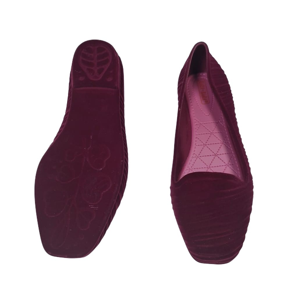 Jelly shoes bara bara bludru sepatu wanita flat shoes import barabara cewek 802bl