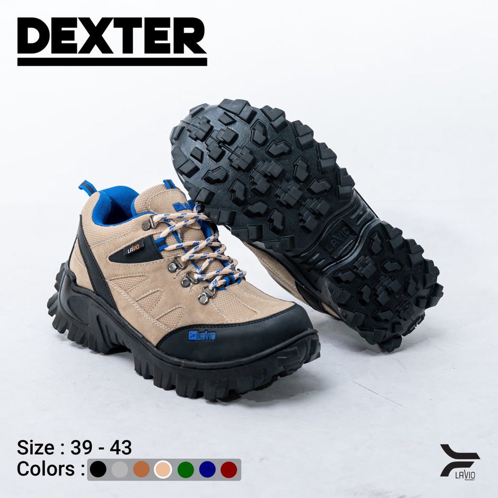 LAVIO Dexter Safety Ujung Besi Sepatu Pria Kerja Lapangan Outdoor Hiking Tracking Mendaki Gunung Spatu Sefty Proyek Industri