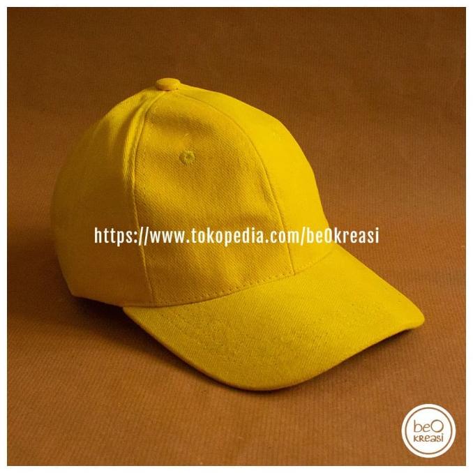[[COD]] Topi Baseball Cap Kuning Yellow Dewasa Polos Pria Wanita Casual Sport TERJAMIN Kode 1352
