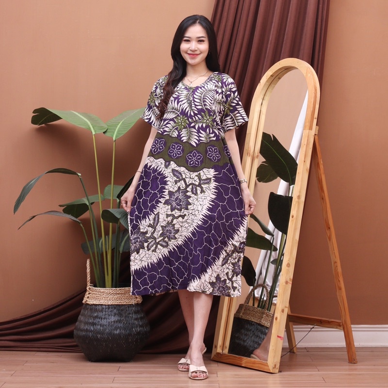 (BISA COD)Daster Batik Murah daster 100 dapat 3 Daster Santai Wanita Baju Santai daster Adem dan lembut murah daster terbaru 2022 daster bumil dan Busui daster jumbo Ld 130 daster mewah daster Mak Mak murah daster mamah muda daster bahan melar pakaian ibu