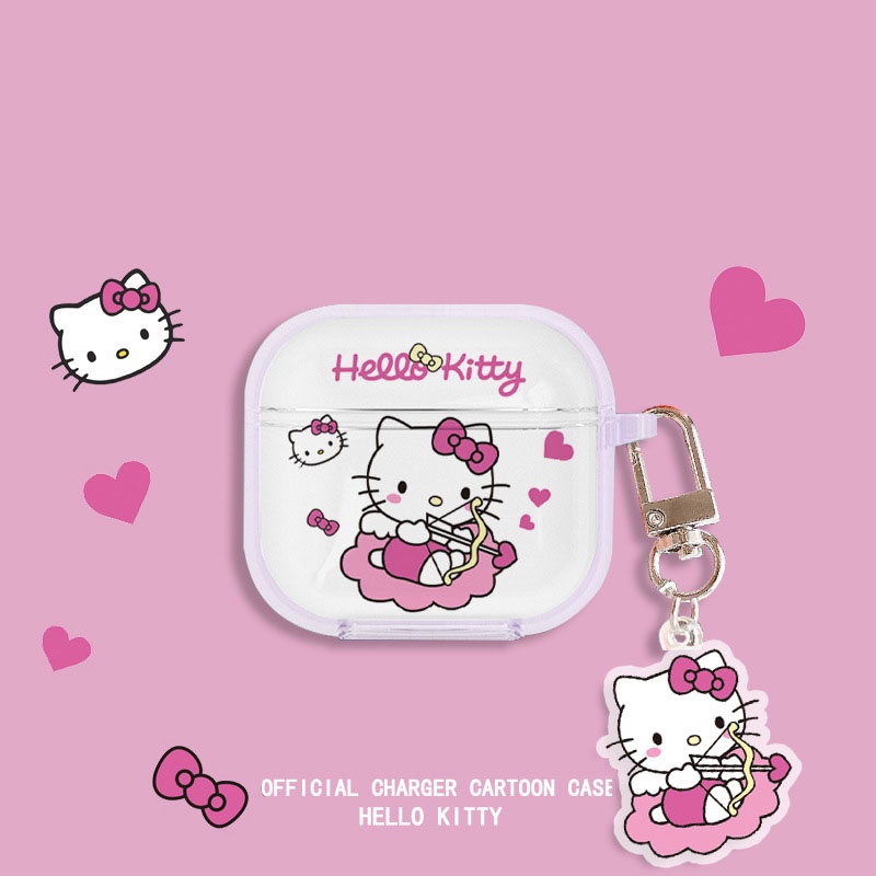 Casing Kartun Kompatibel Untuk Airpods Mini Pro4 TWS/Mini Pro5/Pro 4TWS Casing Bening Dengan Gantungan Kunci