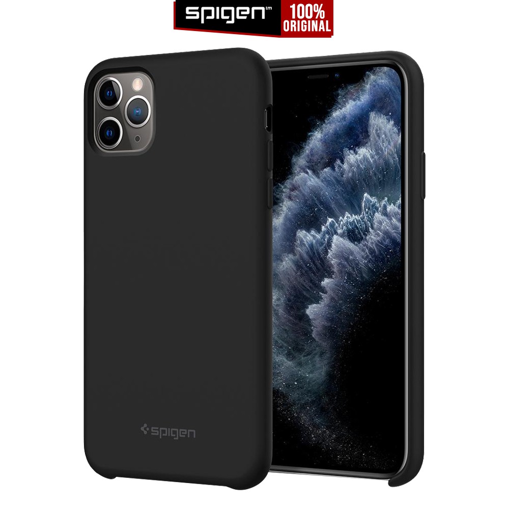 

Case iPhone 11 Pro Max / 11 Pro / 11 Spigen Softcase Silicone Fit Black Solid Casing