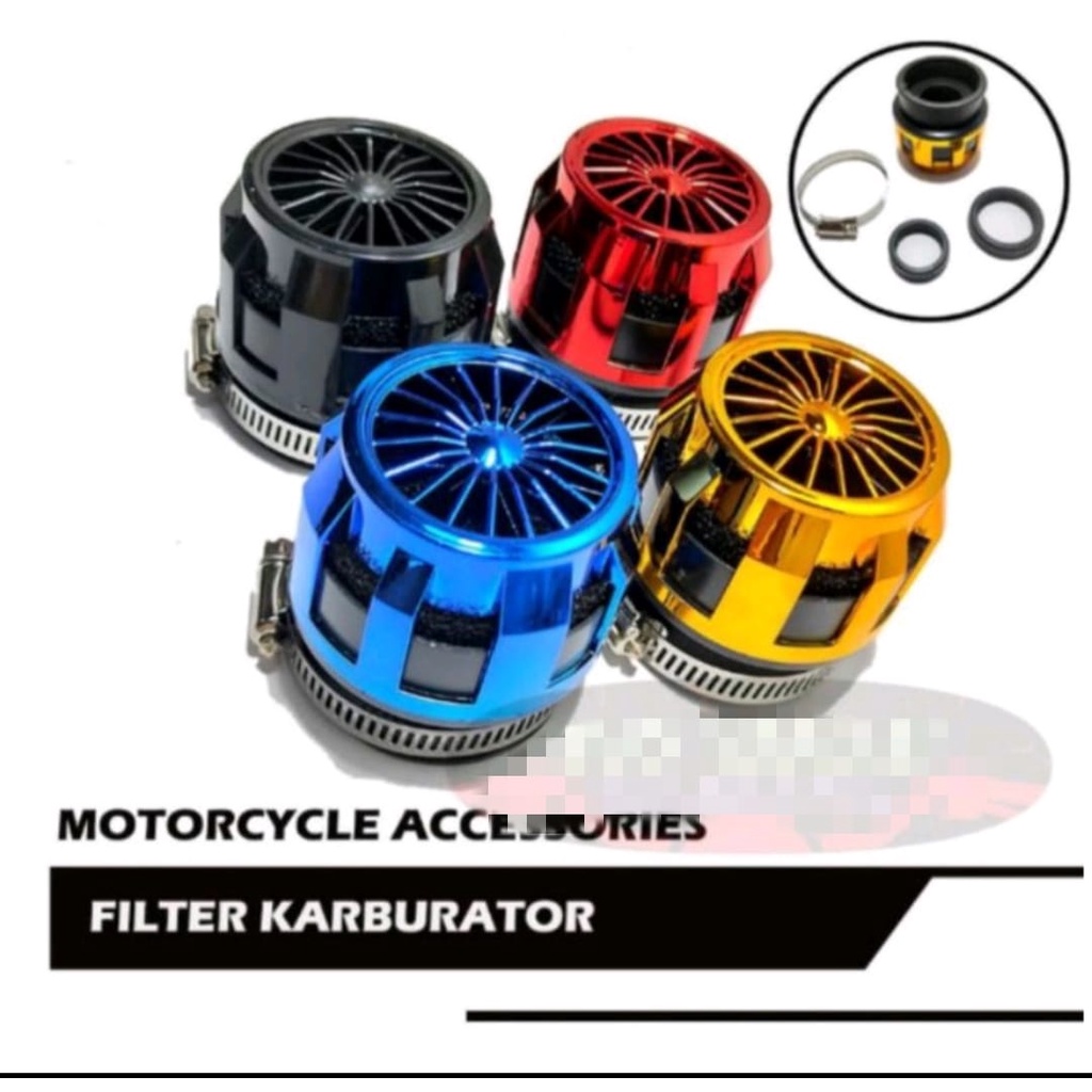 Filter karbu racing variasi filter model turbin pesawat filter karbu asl power