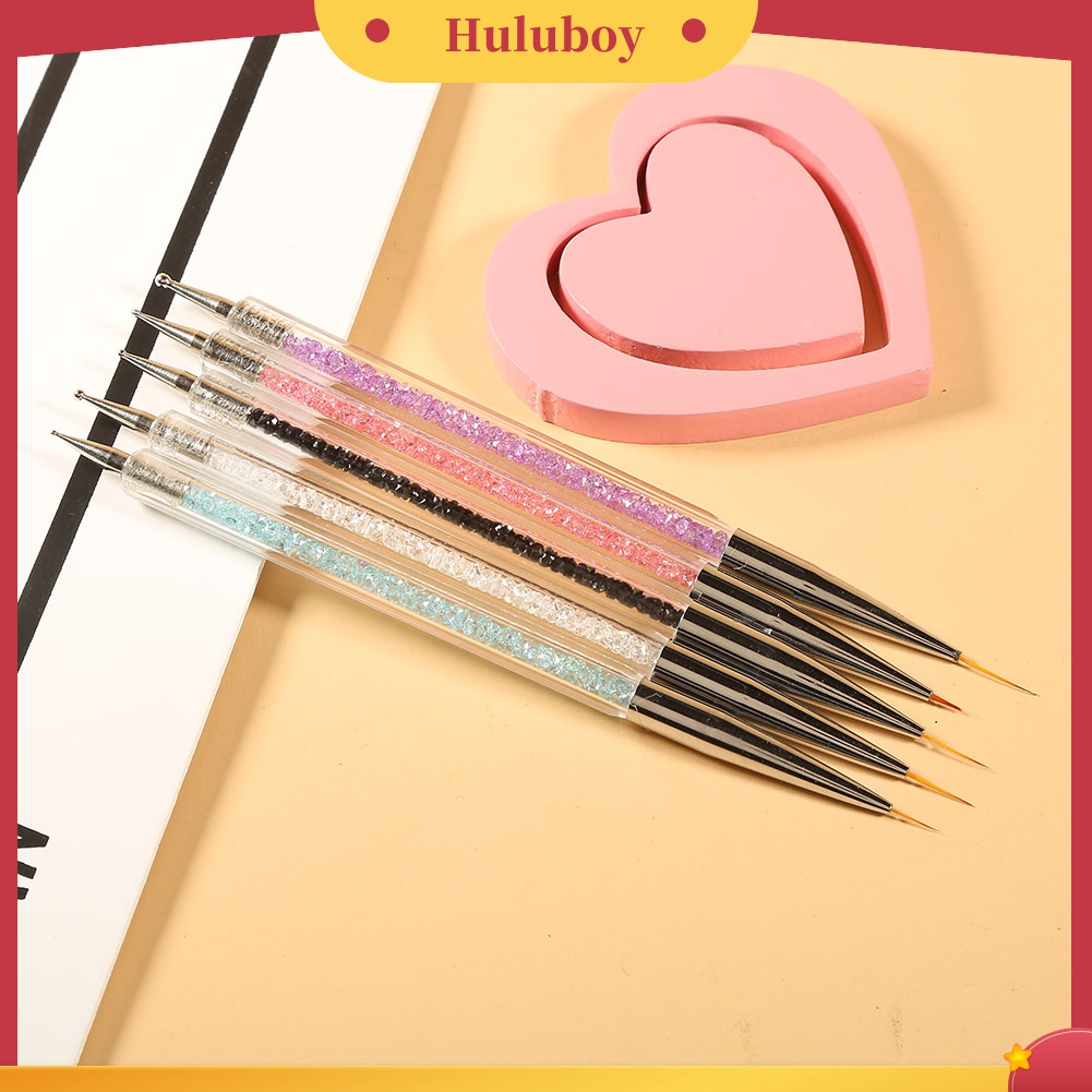 Huluboy Huluboy♡ 5pcs / Set Pen Dotting Gambar Berlian Imitasi Untuk Nail Art Manicure DIY