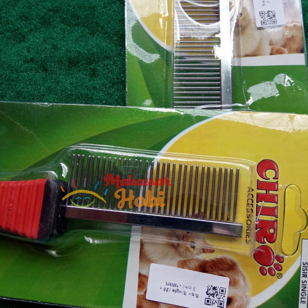 Sisir Single Chiro Ukuran 20 x 3 cm Grooming Bulu Hewan Kucing Anjing