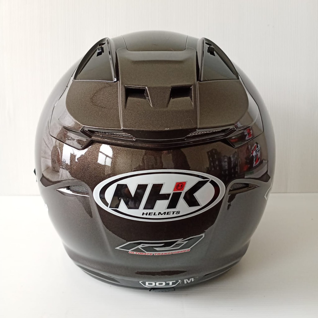 HELM NHK R1 GUNMATE  NHK R-1 POLOS SOLID GUNMATE DOUBLE VISOR