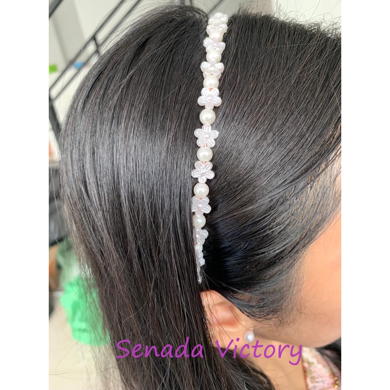 Senada Victory Bando Bunga Mutiara Putih SVB0030