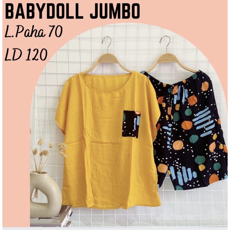 BABYDOLL JUMBO RAYON CELANA PENDEK