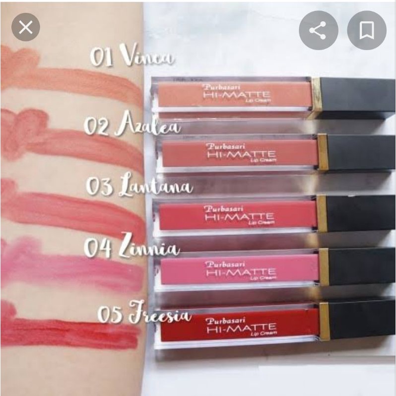 Lipcream Purbasari HI-MATTE Hydra Series