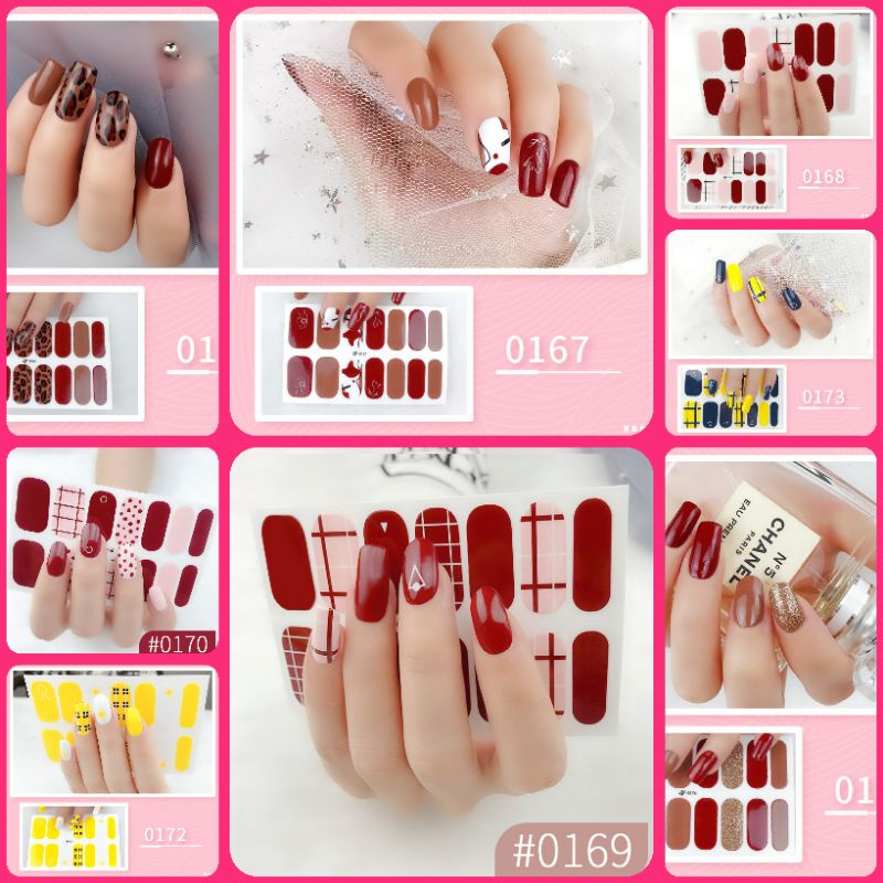 stiker kuku nail art korean nails sticker  free kikir