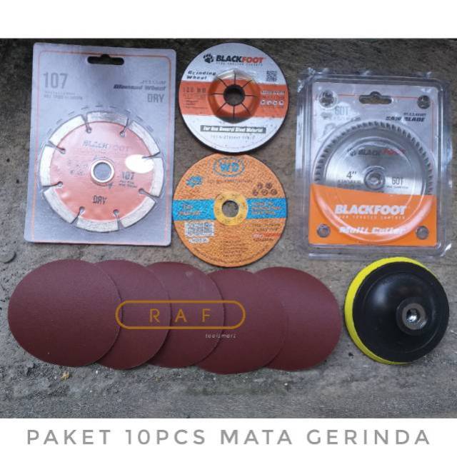 Paket 10pcs Mata gerinda potong poles amplas besi kayu 