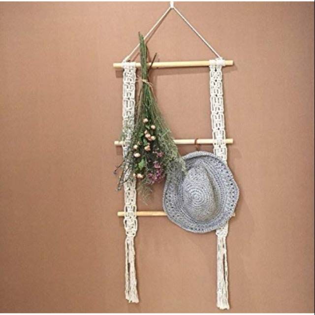 READY STOK) macrame gantungan kerudung serbaguna / macrame wall hanging/ dekorasi rumah