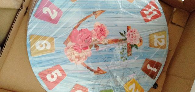 220 Jam Dinding Anak Dekorasi/hiasan Dinding Kamar Anak Gambar Jangkar