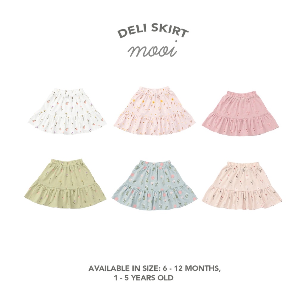 PROMO 7.7 PROMO BAJU LEBARAN MURAH MOOI DELI SKIRT ROK PENDEK MOTIF MOOI ROK BUNGA FASHION ANAK PEREMPUAN 6 BULAN - 5 TAHUN