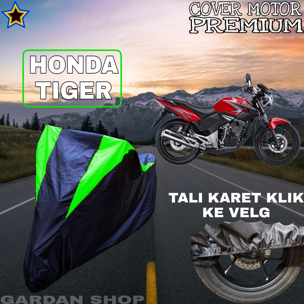 Sarung Motor HONDA TIGER Hitam HIJAU Body Cover Penutup Pelindung Motor Honda Tiger PREMIUM