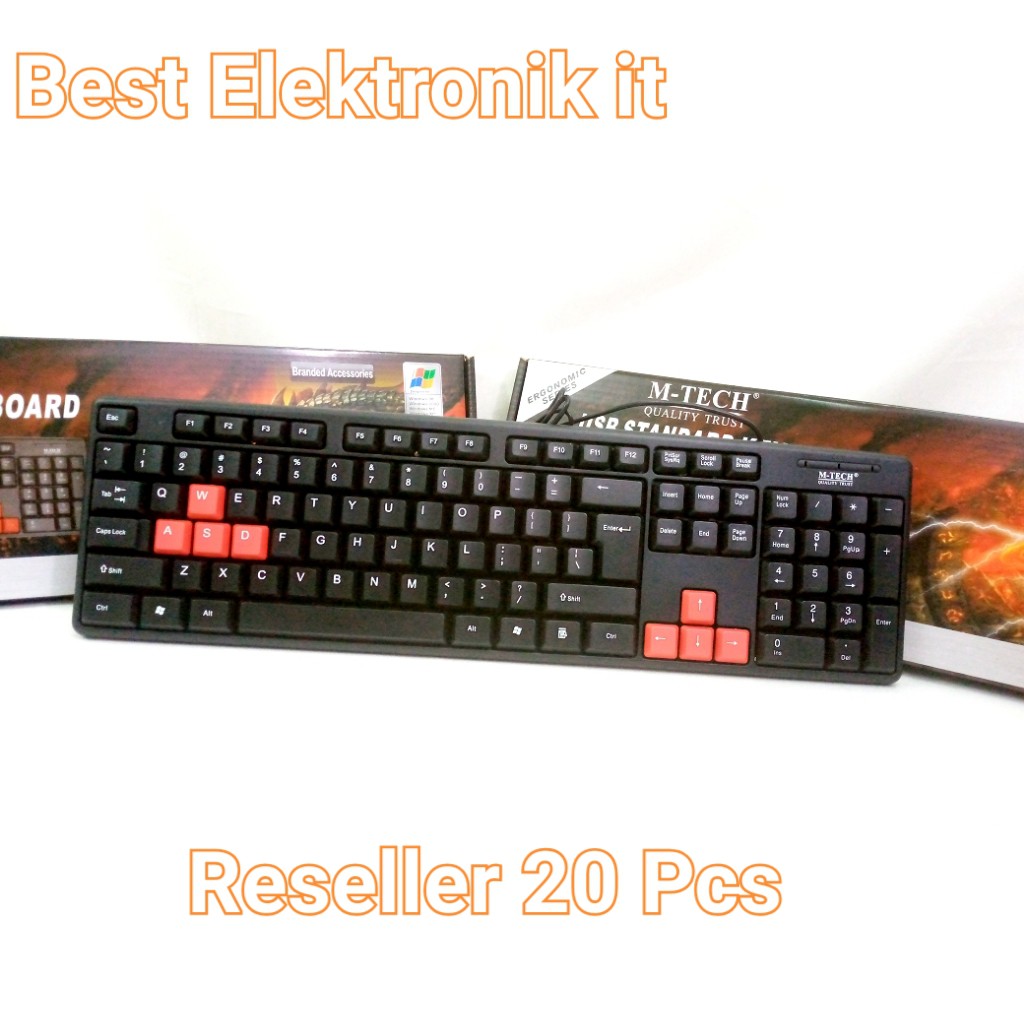 Keyboard Pc Laptop Komputer Usb Standar M-Tech [Reseller 20 pcs]