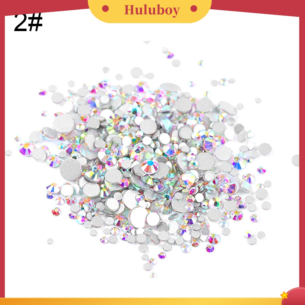 Huluboy Huluboy♡ 1440pcs Manik-Manik Berlian Imitasi Glitter 3D Untuk Dekorasi Manicure