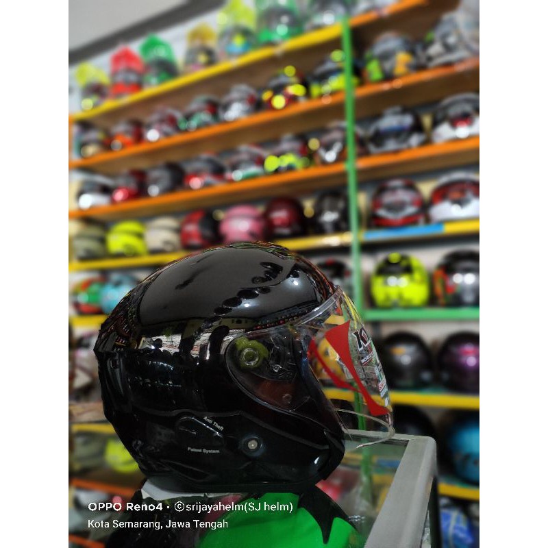 HELM KYT KYOTO HITAM/ BLAK METALIK ORIGINAL