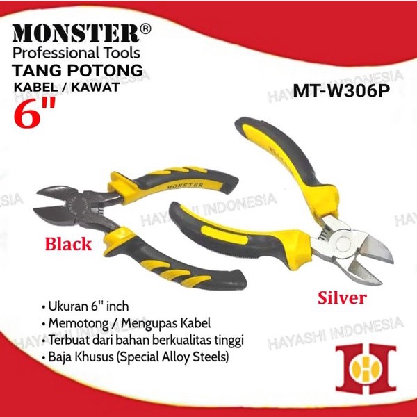 Tang Potong 6 inch MONSTER MT-W306P Silver