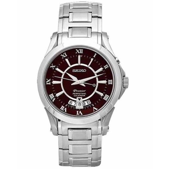 Seiko SNQ117P1 Premier Silver Brown