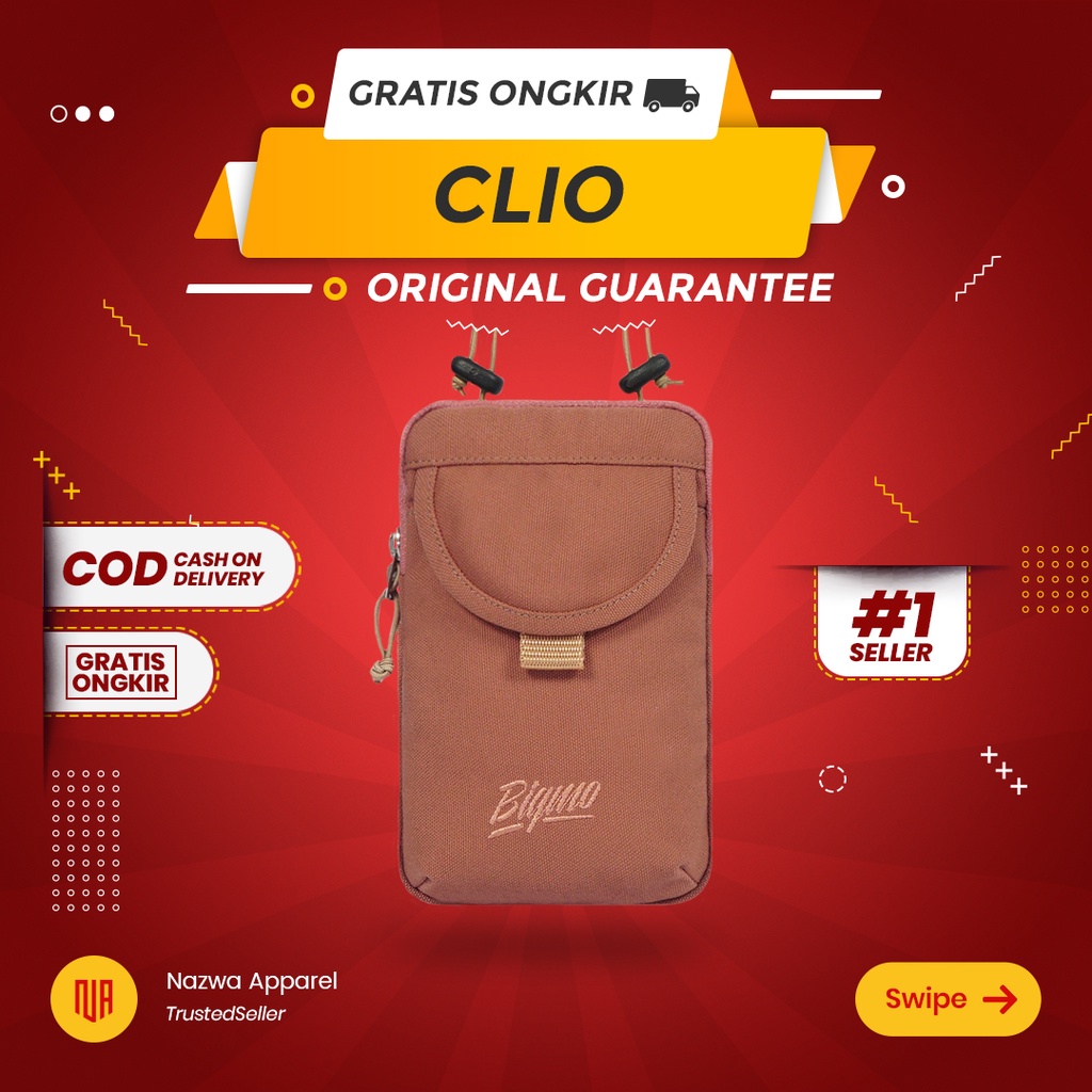 TAS SELEMPANG SLING BAG BIGMO CLIO CHOCO ROSE