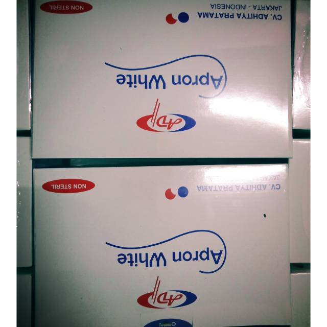 APRON WHITE / APRON SEKALI PAKAI / APRON MEDIS
