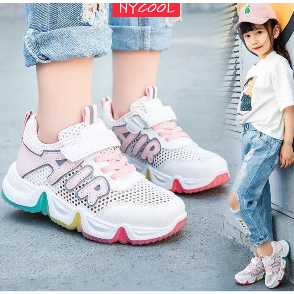 ✒❈Sepatu Kets Anak Perempuan 2021 Baru Musim Panas Dan Musim Gugur Sepatu Olahraga Sekolah Dasar, Se