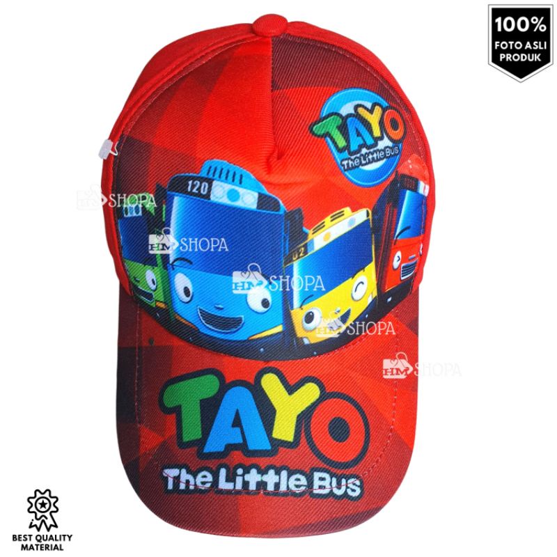 TOPI TAYO / Topi anak laki-laki / topi anak keren / topi anak karakter laki perempuan cowok cewek ke