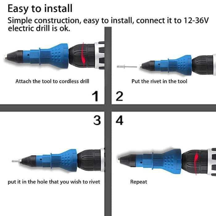 TANG RIVET ADAPTER ELEKTRIK RIVET GUN TANG RIPET
