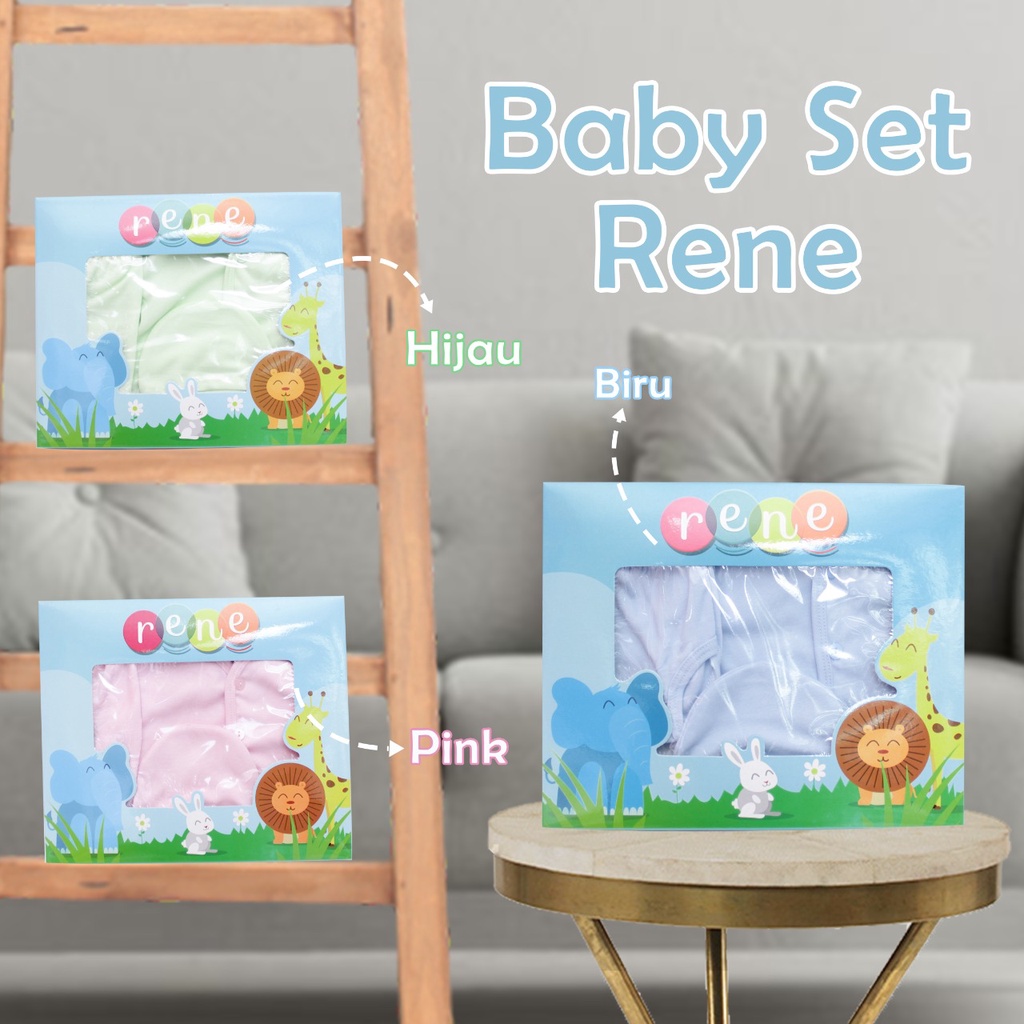 PROMO 7.7 SALE !! Rene Baby Gift Set / 1 Set perlengkapan Baju Bayi Baru Lahir / 1 Set Kado Bayi