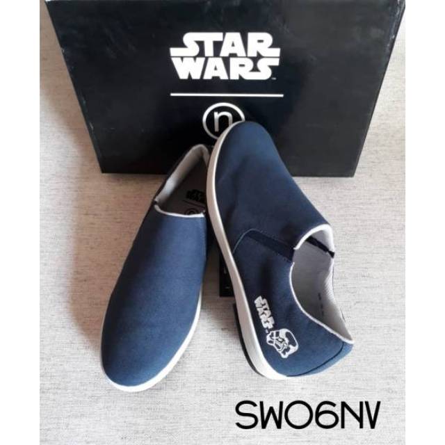 Sepatu Slip On Pria Kanvas Motif StarWars Brand MATAHARI Nevada