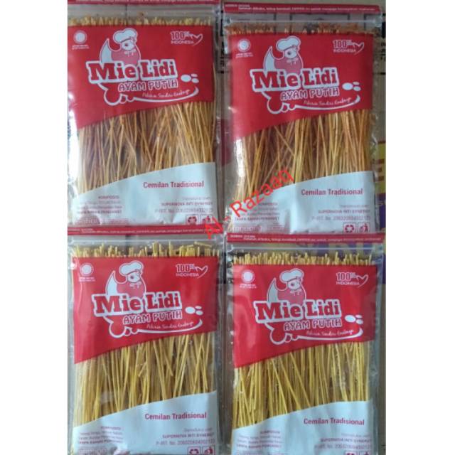 

Mie Lidi Ayam Putih Rasa Pedas & Asin isi 5O PCS