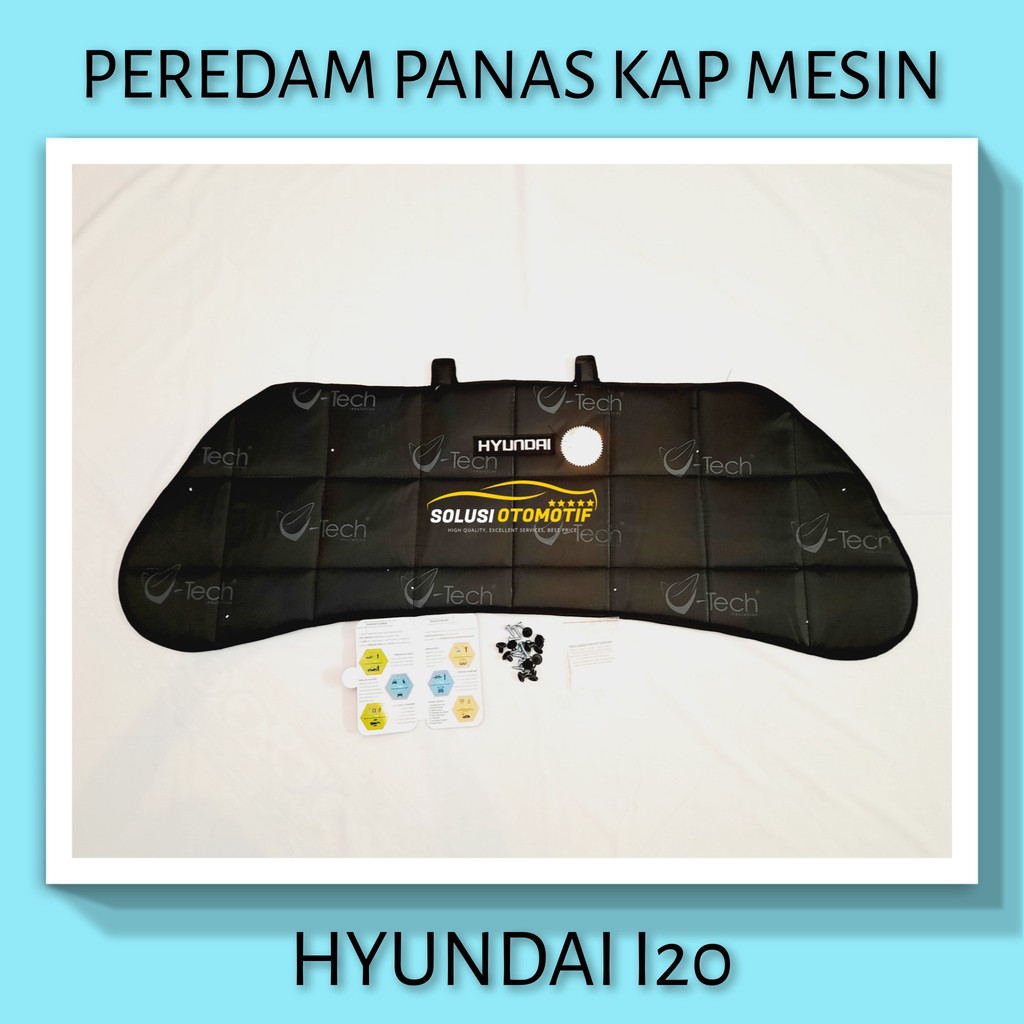 HYUNDAI i20 VTECH Ori Pelindung Peredam Panas Kap Mesin Aksesoris Variasi Mobil Bonus Klip