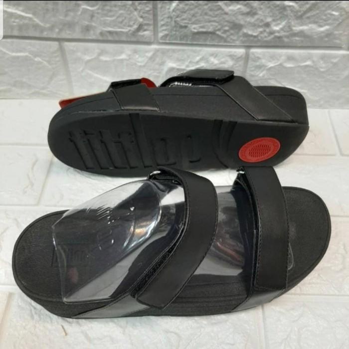 Sandal Fitflop Wanita  Fitflop Shiny Leather Slide Restock