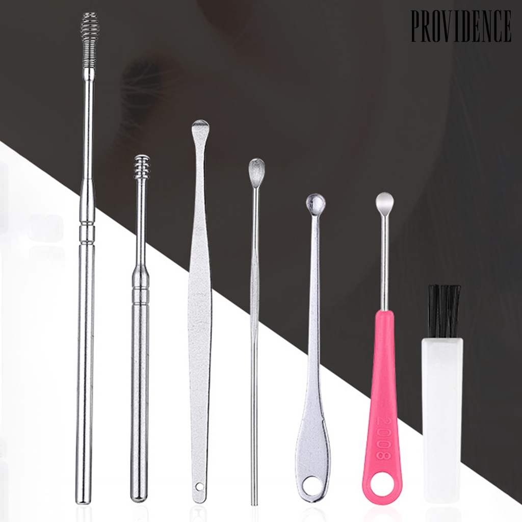 Providence Ear Pick Set Multifunctional 360 Degree Stainless Steel Ear Wax Pickers Stainless Steel Remover Spoon Set for Unisex