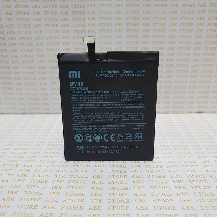 Batre Baterai Batere Battery Xiaomi Mi Note 2 BM48 Ori