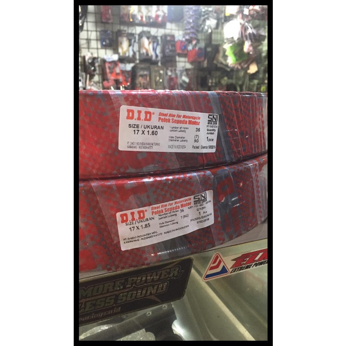 Velg Did Hitam Ring 17 Ukuran 160 Dan 185 Sepasang
